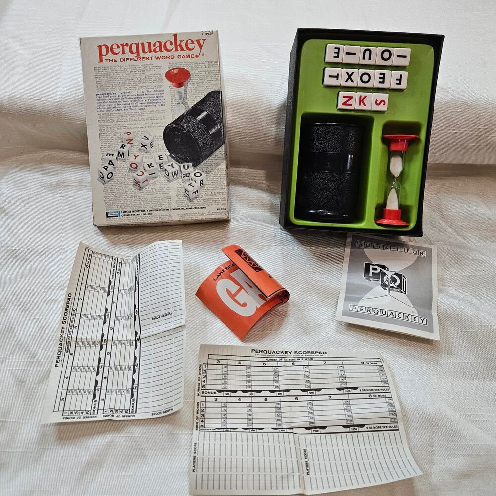 Vintage 1970 Perquackey The Different Word Game (No. 8313): Lakeside Industries